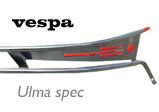 Chrome Fishtail Rear Crash Bar GS150 Red Gems