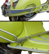 Chrome Fishtail Rear Crash Bar GS150 Blue Gems