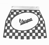 Vespa Scroll Black & White Check Mudflap 
