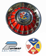 Cuppini 60`s Style Red-Chrome Wheel Disc 8