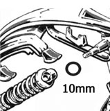 Lambretta Engine Rear Damper Spacer 10mm