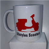 Allstyles Scooters Vespa Tea, Coffee Mug