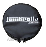 Black Lambretta Logo 350-10 Spare Wheel Cover