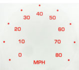 Px Mk1 Round Clear Speedo Sticker 80mph