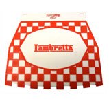 Lambretta Logo Orange & White Check Mudflap 9