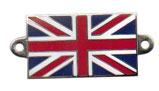 Union Jack Enamel Metal Bolt On Badge 50 x 30mm