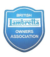 British Lambretta Owners Association Patch 75 x 65mm
