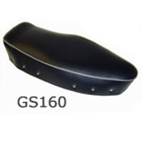 GS160 Mk1 Black Seat Cover with Grey Piping