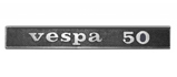 Vespa 50 Rear Frame Badge Italian