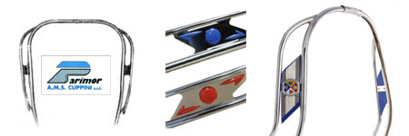 GS160 Chrome Ulma Spec Double Legshield Trim