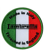 Lambretta Thrashed in England Patch 85mm
