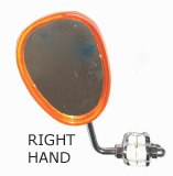 Legshield Shell Mirror Right Hand Orange