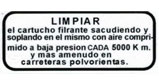 Lambretta Spanish Air Filter Sticker