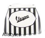 Vespa Mudflap White Background-Black Stripe 9