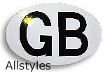 GB Oval White Sticker 75 x 110mm