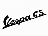 Vespa GS150 Legshield Badge Black 9 Hole