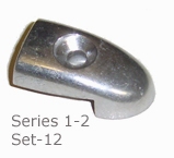 Alloy Channel End Caps S/1-2 Set x12