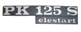 PK 125S Elestart Side Panel Badge Italian