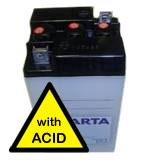 Lambretta S/1-2 Battery & Acid 6 V-7.4Ah