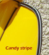 S/2-3 Candy Stripe Legshield Trim Black & white