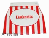 Lambretta Mudflap Red-White Striped 9