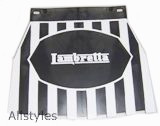 Lambretta Mudflap Black-White Striped 9