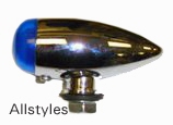 Chrome Small Bullet Light Blue Lens