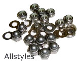 M8 Stainless Wheel Rim Nuts & Washers