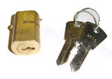 J-Range Brass Steering Lock & Keys Italian