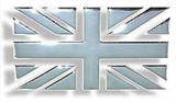 Union Jack Chrome Sticker 95 x 55mm