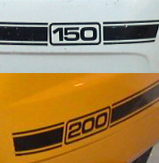 Lambretta Jet 200 Side Panel Stripes Italian