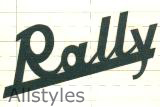 Rally Scroll Sticker White-Black